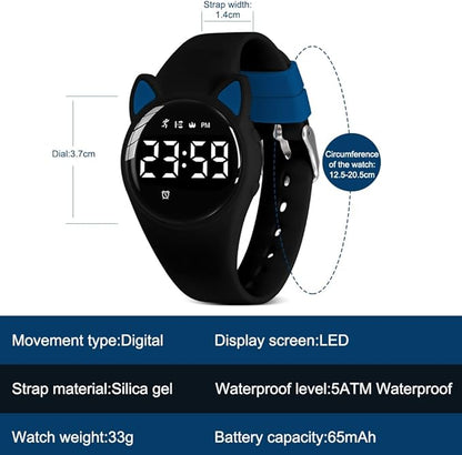 Kids Watches for Girls Boys Digital Sport Watch with Step Counter Pedometer Vibration Alarm Clock, No App Waterproof Fitness Tracker Kids Watch Boys Girls Teens Students Ages 5-16