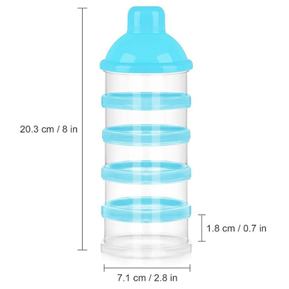 Accmor Formula Dispenser On The Go, 5 Compartments Stackable Formula Container for Travel, Baby Milk Powder Kids Snack Container, BPA Free