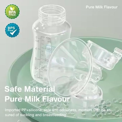 Manual Breast Pump Portable Breastfeeding Pump for Travel, Compact & Easy-to-Use Milk Extractor, Comfortable Handheld Pump for Nursing Moms with Breast Shield 5 Fl Oz/150ml+Lid