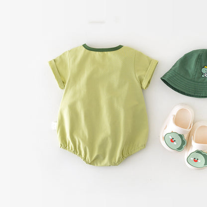 Cartoon Dinosaur Full Moon Jumpsuit For Infants And Young Children Going Out