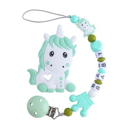Teething Silicone Pacifier Clip With Toy