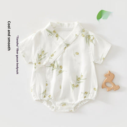 Baby Bamboo Cotton Summer Outfit Triangular Romper Made Of Bamboo Fiber