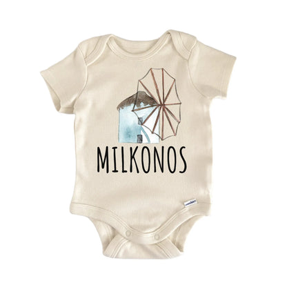 Greek Windmill Baby Gift Baby Bodysuit