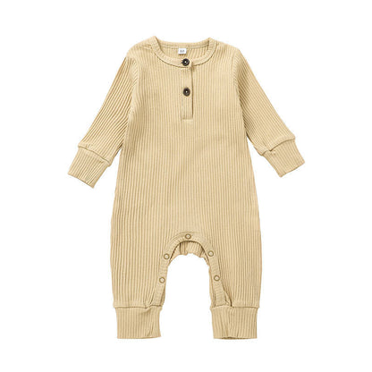 New Baby Jumpsuit Sunken Stripe Trousers Romper Western Style