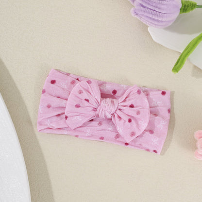 Childrens Cute Bow-Knot Elastic Soft Wide Headband