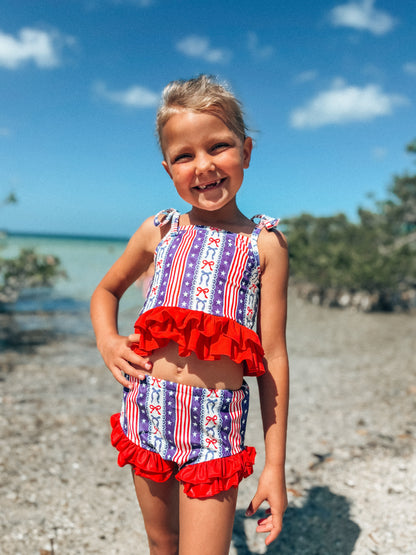 Little Miss America 2 Piece Swim Suit (FINAL SALE)