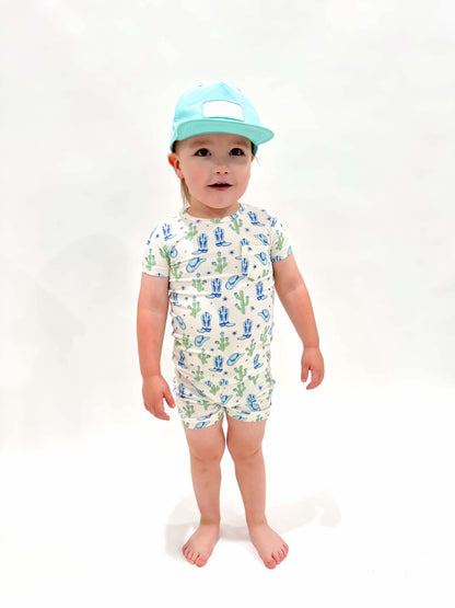 Wild West Cowboy Ribbed Bamboo Short Set