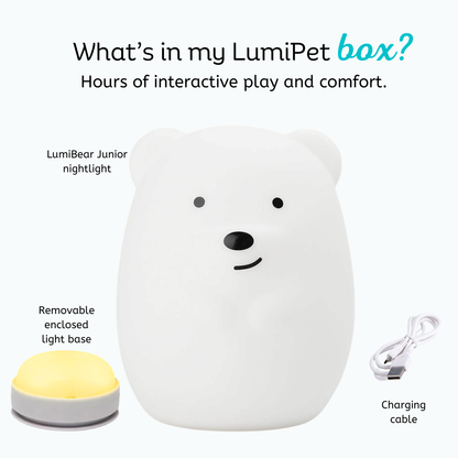 LumiPets® Bella the Bear- Children's Touch Night Light Junior