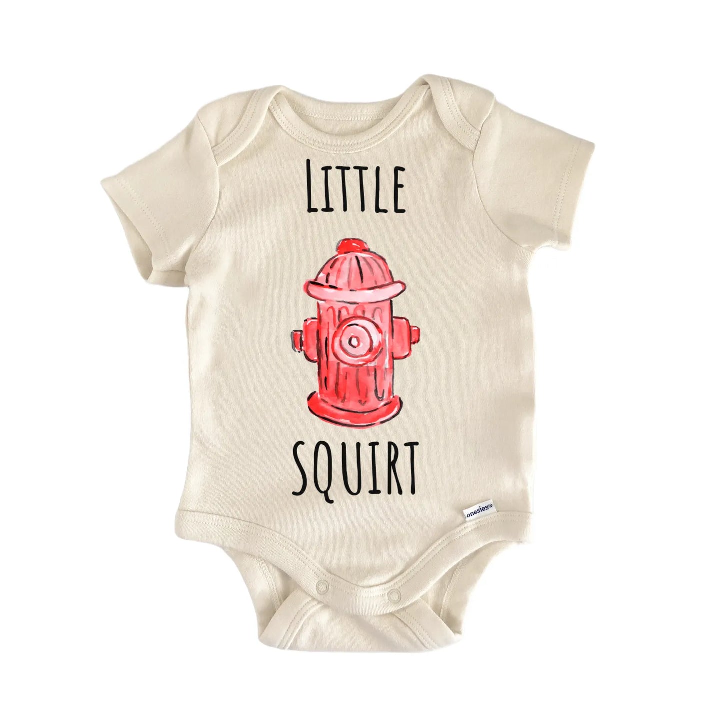 Firefighter Squirt Fireman Hydrant Infant Gift Baby Bodysuit