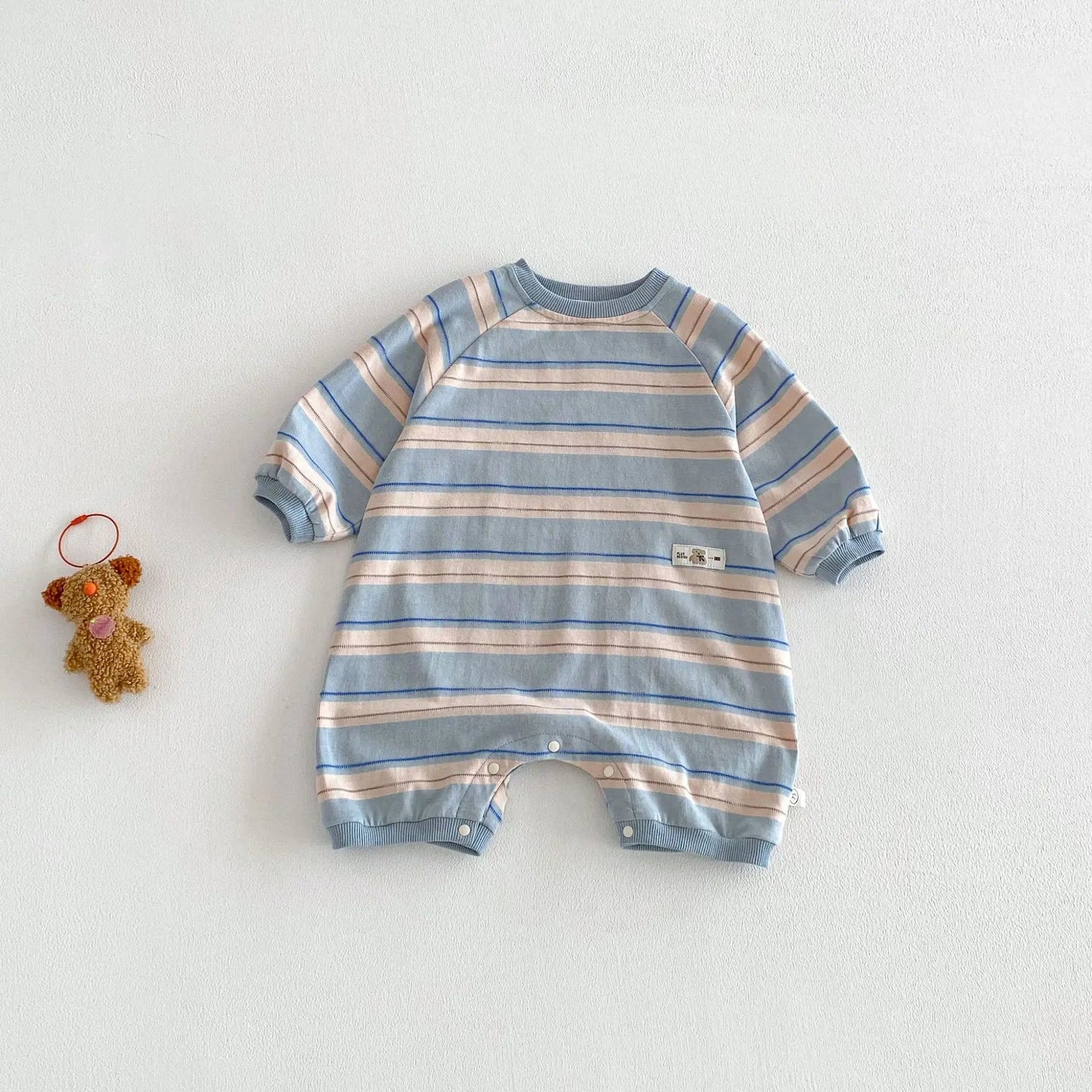 Cross-border Instagram Newborn Baby Boy Summer Striped Style