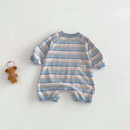 Cross-border Instagram Newborn Baby Boy Summer Striped Style