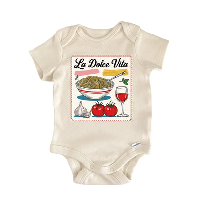 Dolve Vita Italian Pasta Wine Baby Gift Baby Bodysuit