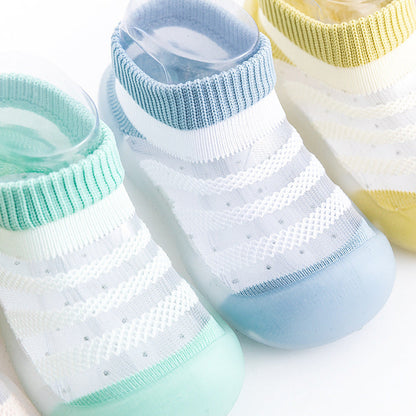 Baby Ice Silk Non-slip Socks Shoes Soft Bottom Breathable