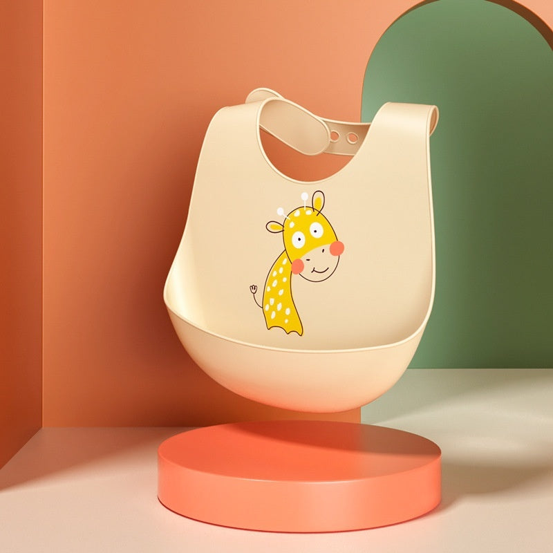 Baby Waterproof And Stain-resistant Food-grade Silicone Bib
