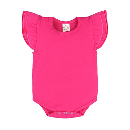 Children's Clothing Candy Color Ruffled Girls' Onesie Baby Romper