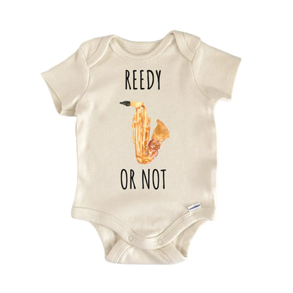 Saxophone Reed Sax Instrument Musician Infant Gift Baby Bodysuit