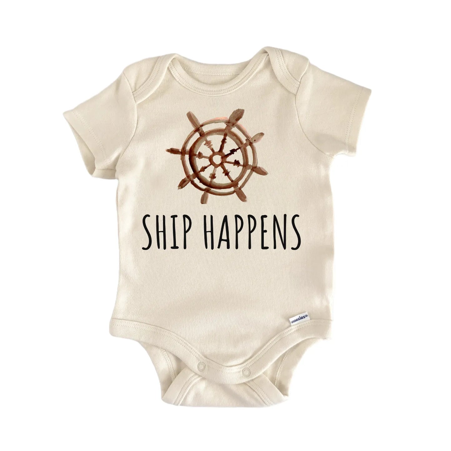 Ship Happens Boat Nautical Newborn Gift Baby Bodysuit