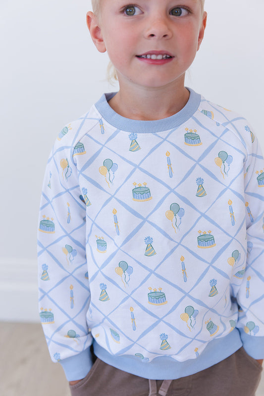 (BLUE) Birthday - Define Terry Sweatshirt