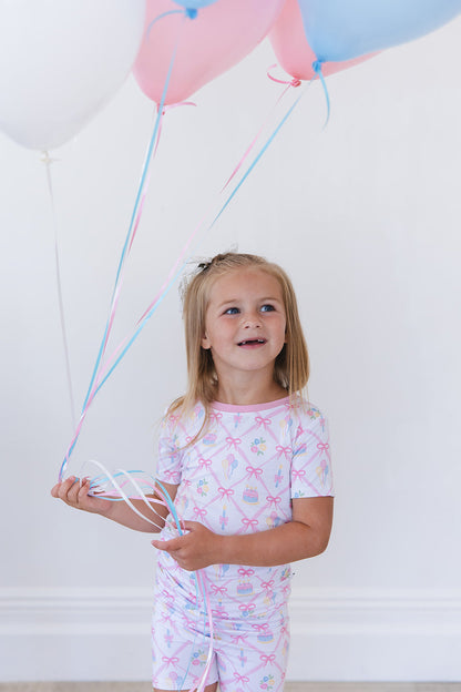 (PINK) Birthday - Biker Short Set