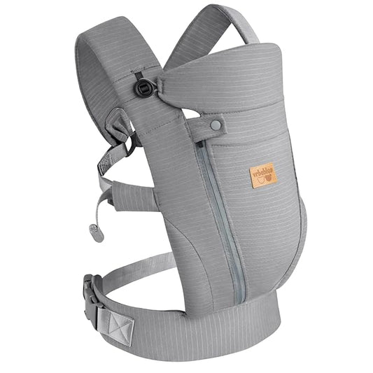 New Upgrade Ergonomic Baby Carrier Newborn Toddler Wrap Carrier,Hands Free Baby Sitting Sling,Breathable,Perfect for Infants/Chest Sling for Babies Shower Gift (Striped Dark Grey, Upgrade-with Belt)