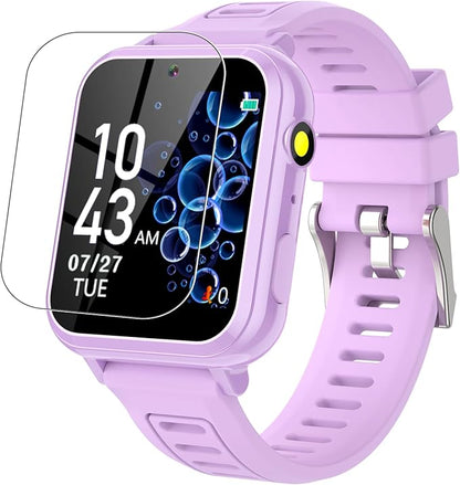 Kids Smart Watch Girls Gifts for Age 5-12, 24 Puzzle Games HD Touch Screen Watches with Video Camera Music Player Pedometer Flashlight 12/24 hr Birthday Gift 6 7 8 Year Old Girl