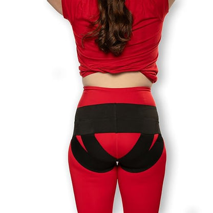 Women’s Pelvic Orthotic Support Belt ― Uterus Girdle for Prolapsed Bladder | Vulvar Varicosities | Postpartum Recovery | Dysfunction Pain Relief - High Waist (Black - X large)