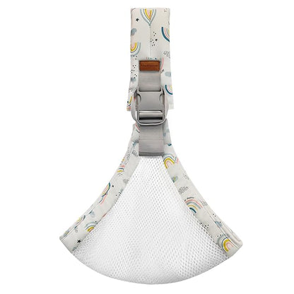 Baby Sling Carrier Newborn to Toddler Adjustable One-Shoulder Design with Safety Buckle, Soft & Lightweight Sling Baby Carrier 10-30 lbs(Mesh,Rainbow)