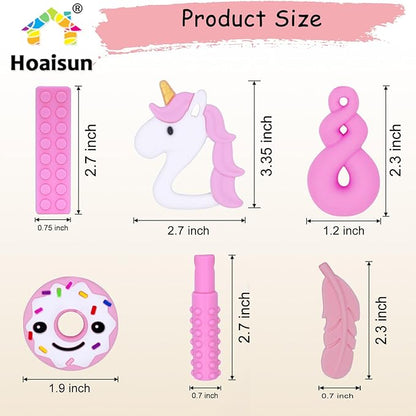 Chew Necklaces for Sensory Girls, Chewy Necklace Sensory Toys for Kids with Autism, ADHD,SPD, Chewing, Teething or Special Needs, Oral Sensory Chew Toys for Kids Adult Reduce Anxiety Fidgeting