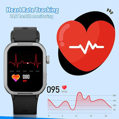 Smart Watch for Kids No Phone Needed, Tempered Glass Fitness Tracker Boy Teens with 19 Sport Modes, Pedometer, Sleep Monitor, Kids Watch Birthday Gifts Toy Gift for Girls Boys 6-16 (Black)
