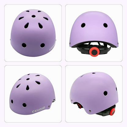 Kids Bike Skateboard Helmet Pad Set,Toddler Cyling Protective Gear Knee & Elbow Pads Wrist Guards for 5-8-10-12-14-16 Years Girls Boys Bicycle Scooter Roller Skate Inline Skating Rollerblading