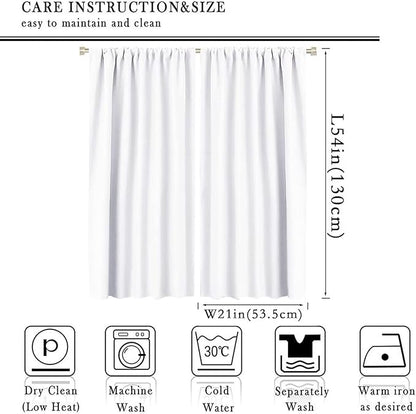 Dinosaur Curtains for Kids Boys Girls Home Decor Childish Cute Dino Animals Print Pattern Rod Pocket Blackout Window Drapes for Nursery Baby Bedroom Playroom W21xL54in 2 Panels