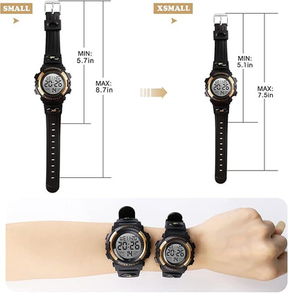 Kids Watch,Boys Watch for 3-15 Year Old Boys,Digital Sport Outdoor Multifunctional Chronograph LED 50 M Waterproof Alarm Calendar Analog Watch for Children with Silicone Band,Kids Gift