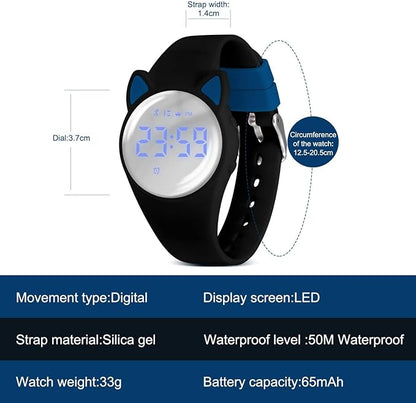 Kids Watches for Girls Boys Digital Sport Watch with Step Counter Pedometer Vibration Alarm Clock, No App Waterproof Fitness Tracker Kids Watch Boys Girls Teens Students Ages 5-16