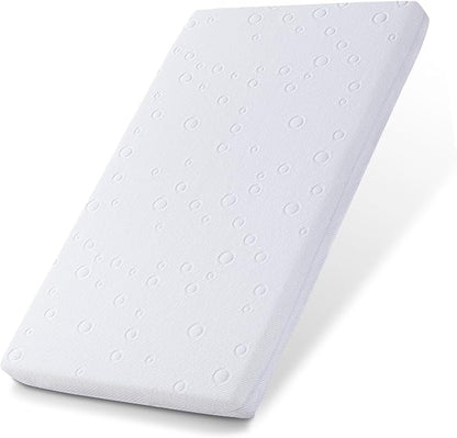 Mini Crib Mattress, 38" x 24" x 2" Dual Sided Gel Memory Foam Mattress with Waterproof, Breathable and Removable Zippered Cover