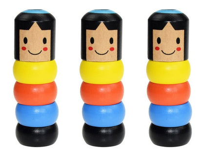 Immortal Daruma Unbreakable Wooden Man Magic Toy Magic Tricks Close Up Stage Magic Props Comedy Mentalism Toy Accessory