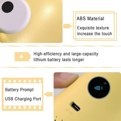 Kids Alarm Clock for Girls Pear Alarm Clock with Snooze Toddler Sleep Training Clock for Bedroom Home Office(Yellow)