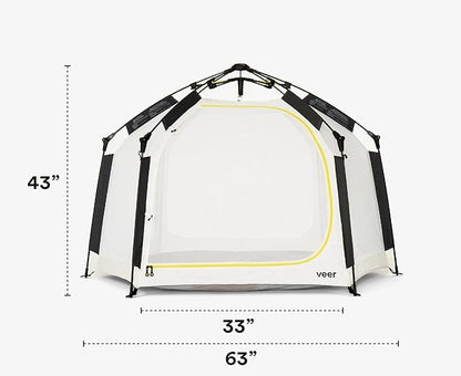 Veer Basecamp | JPMA Certified Portable Pop Up Play Yard/Play Pen for Babies, Toddlers and Kids | Indoor and Outdoor Use | Shade Canopy | Keeps Bugs Out | Playard Safety Certified