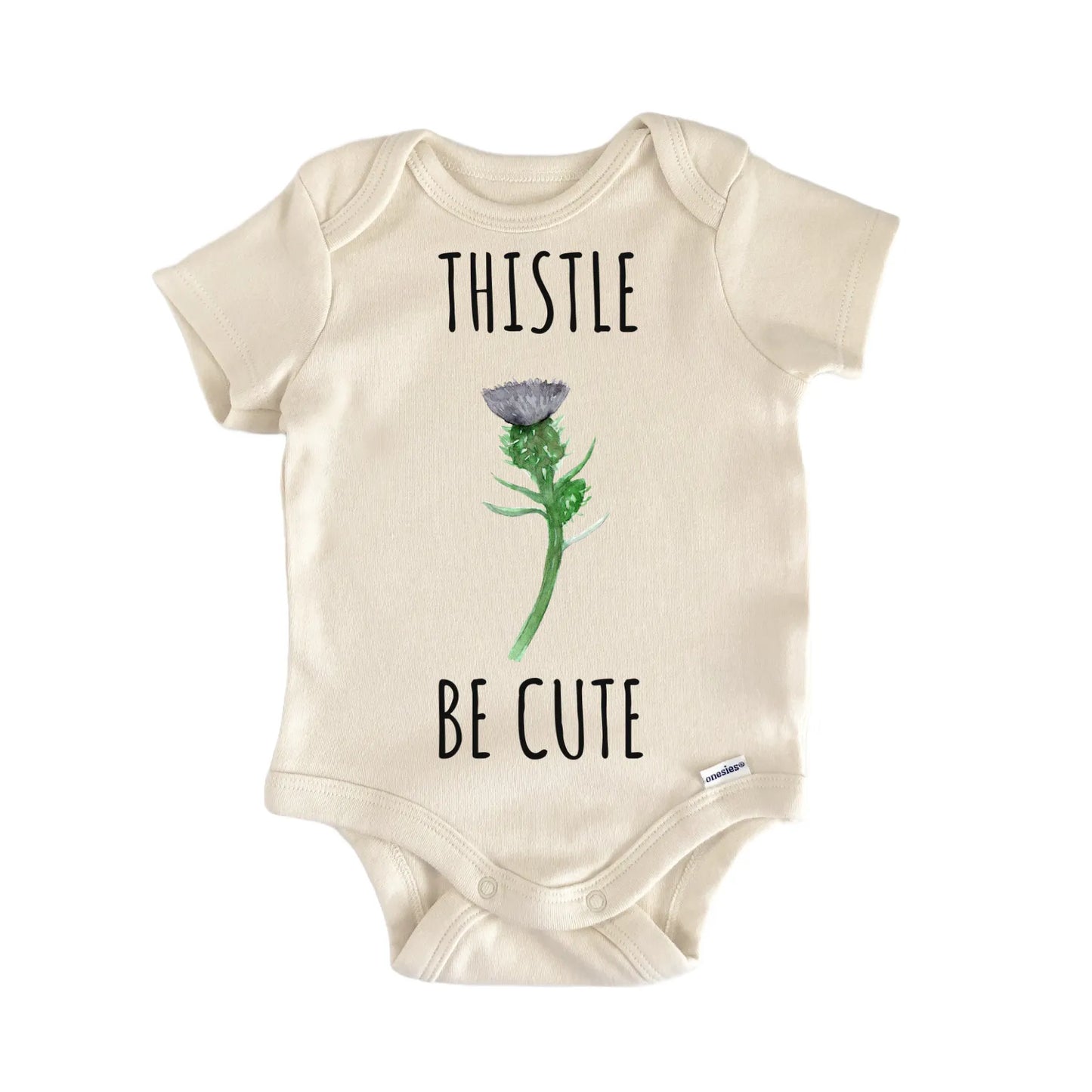 Scottish Thistle Flower Baby Gift Baby Bodysuit