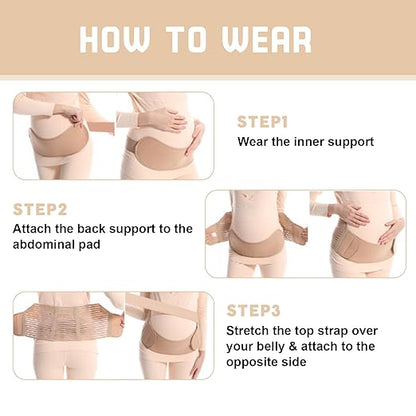 Maternity Belly Band for Pregnant Women, Maternity Belt, Pregnancy Belly Support Band for Abdomen,Breathable and Adjustable Belly Brace, Relieve Waist and Back Pain (XXL)