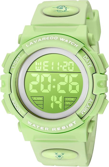 Kids Watch,Boys Watch for 3-15 Year Old Boys,Digital Sport Outdoor Multifunctional Chronograph LED 50 M Waterproof Alarm Calendar Analog Watch for Children with Silicone Band,Kids Gift