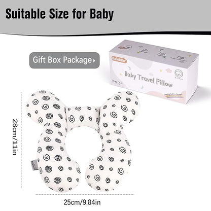 KAKIBLIN Baby Neck Pillow, Baby Head Pillow, Upgraded Travel Support Pillow for Carseat, Neck Support for Car Seat,Pushchair (Snail)