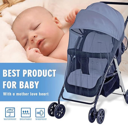 Mosquito Net for Stroller 2Pack - Protective Baby Mosquito Bug Net for Strollers, Bassinets, Cradles, Playards, Pack N Plays and Portable Mini Crib (Navy)