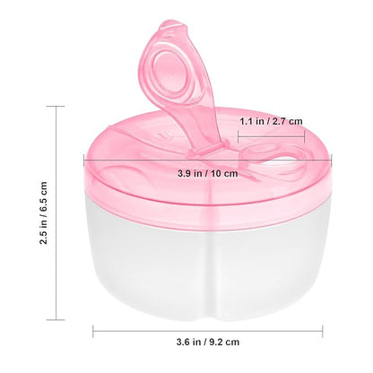 Accmor Baby Formula Dispenser On The Go, Formula Container to Go, Non-Spill Rotating Three-Compartment Formula Dispenser and Snack Storage Container for Infant Toddler Traveling