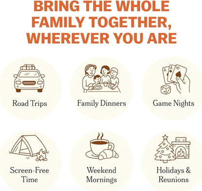 TALES 150 Conversation Cards, Family Edition, Perfect for Family Games for Adults, Teens, and Kids, Family Dinners, Game Nights, Gifts, Holidays, and Gatherings, Prompts for Meaningful Connections