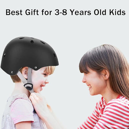 Kids Bike Helmet and Pads Set for Ages 2–14, CPSC Certified Adjustable Helmet with Knee Elbow Wrist Guards, for Skateboard, Scooter, Skating, Rollerblading, Multi-Sport Protective Gear