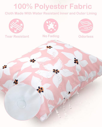 ALVABABY 3 Cloth Diaper Wet Dry Bags Waterproof Reusable with Two Zippered Pockets Travel Beach Pool Daycare Soiled Baby Items Yoga Gym Bag for Swimsuits or Wet Clothes Small Medium Large 3L-ZM26