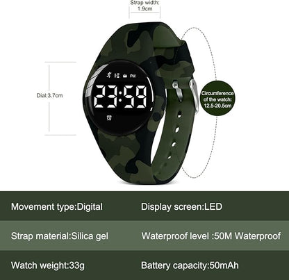 Kids Watches for Girls Boys Digital Sport Watch with Step Counter Pedometer Vibration Alarm Clock, No App Waterproof Fitness Tracker Kids Watch Boys Girls Teens Students Ages 5-16