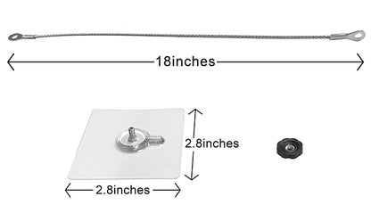 18 inches Stainless Steel Furniture Straps for Baby Proofing, No-Drill Furniture Anchors Earthquake Straps, Prevent Falling and Anti Tip TV Safety Straps, 6 Pcs