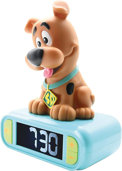 LEXiBOOK - Scooby-Doo Digital Alarm Clock for Kids with Night Light Snooze, Childrens Clock, Luminous Scooby-Doo, Blue Colour - RL800SD