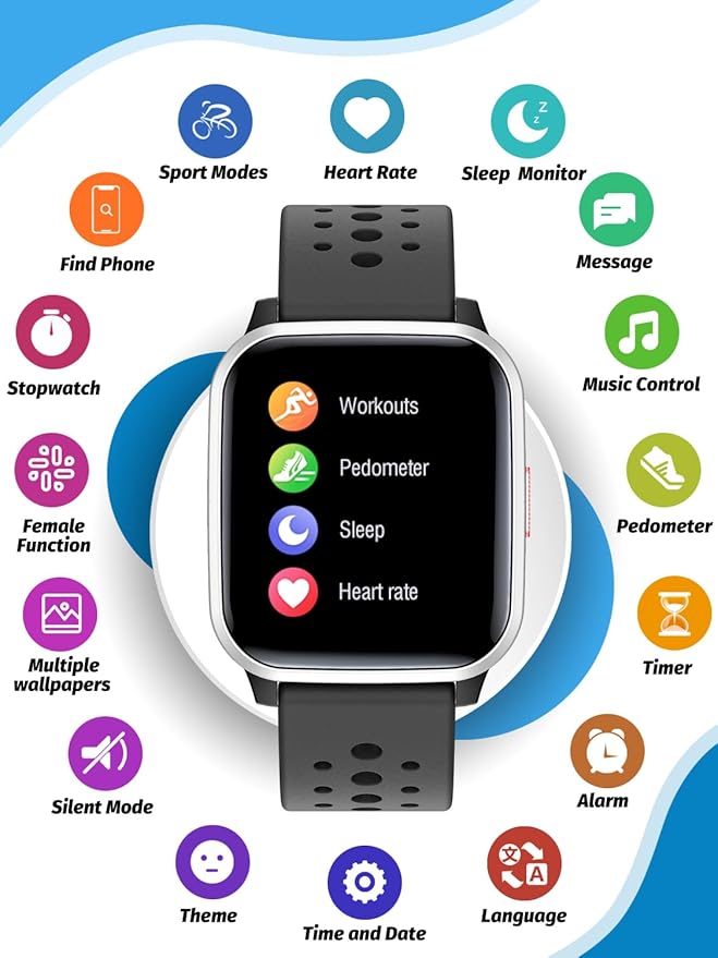 Kids Smart Watch Girls Boys, SmartWatch for Kids Smart Watch Gifts for 4-16 Years Old with Sleep Mode 19 Sports Mode Pedometer Birthday Gift for Boys Girls